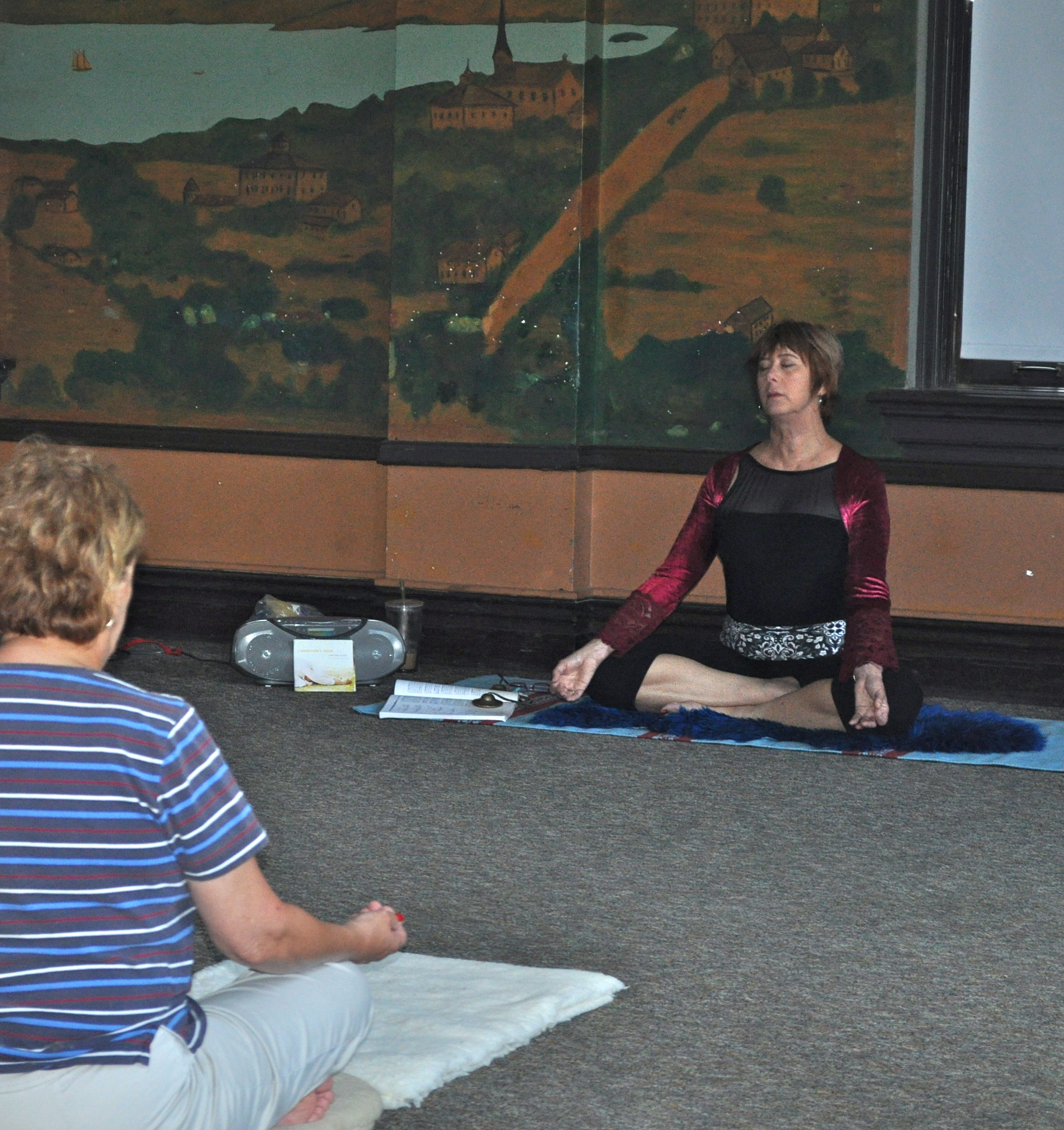 Lisa teaching Yoga at Noon